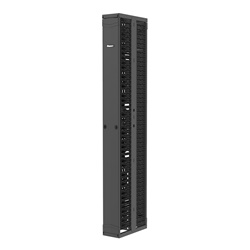 Manager verticale bifacciale PR2V, 45UR, larghezza 8. Larghezza, nero