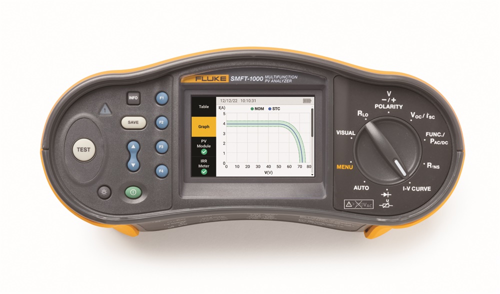 Tester multifunzione fotovoltaico Fluke SMFT-1000PRO per installazione e manutenzione impianti fino 1000V DC