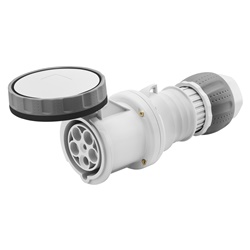 PRESA MOBILE DIRITTA HP - IP66/IP67/IP68/IP69 - 3P+T 63A 600-690V 50/60HZ - NERO - 5H - CABLAGGIO A MANTELLO