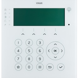 Tastiera By-alarm Plus display LCD monocromatico trasponder 2 zone installazione parete