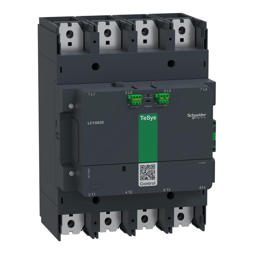 Contattore elevata potenza TeSys Giga, 4P (4NO), AC1 1050A, versione Advanced, bobina elettronica 48…130V AC/DC