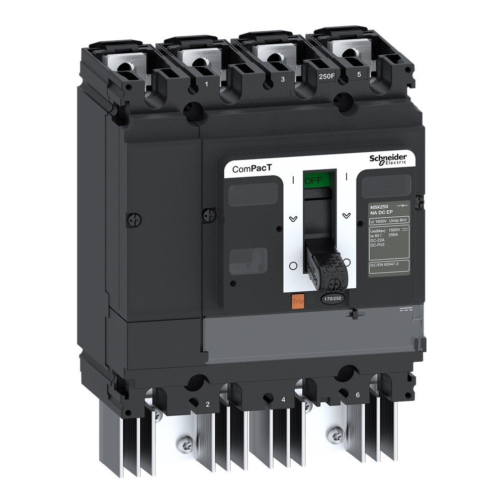 Interruttore manovra-sezionatore 4 poli 160A 1500V DC per impianti fotovoltaici e marine
