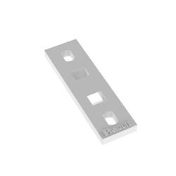 MTP1H-E10-C Piastra di fissaggio, naturale, PA 6,6, 2,09x0,65,08 cm , vite n. 10, PK100