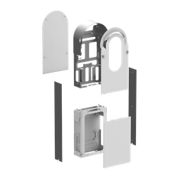 EVlink Pro AC kit metallico pavimento 1 postazione acciaio galvanizzato personalizzabile