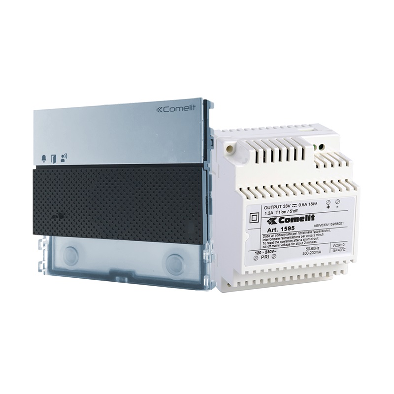 Serie Ultra - Kit base impianto audio, sistema Simplebus 1, modulo UT1010 + alimentatore 1595