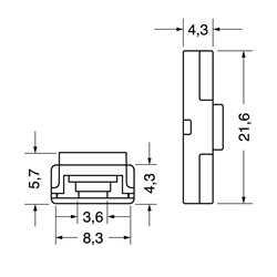 Connettore a clip 8mm 5A per collegamenti elettrici sicuri e rapidi in spazi ristretti