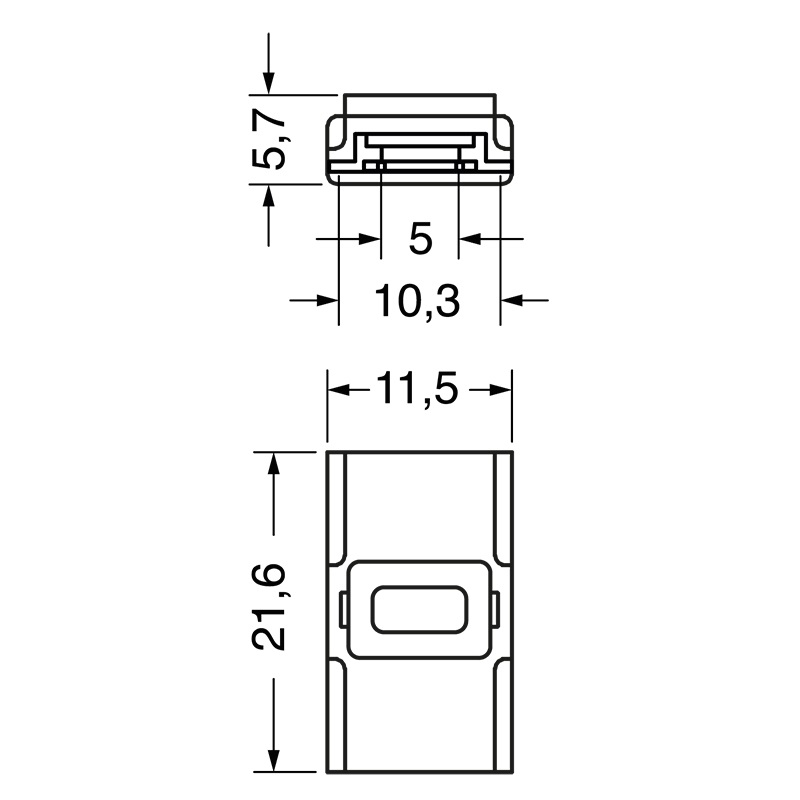 Connettore a clip 10 mm 5 A resistente compatto per applicazioni elettriche domestiche e industriali