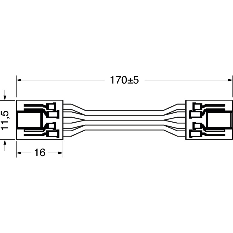 Connettore 4 poli COB cavo rigido RGB 3,5A per impianti illuminazione LED e cablaggio elettrico