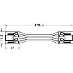 Connettore 4 poli COB cavo rigido RGB 3,5A per impianti illuminazione LED e cablaggio elettrico