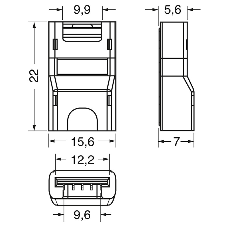 Connettore clip 4 poli per strip LED RGBW 5A, installazione semplice, per illuminazione personalizzata residenziale e commerciale