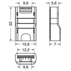 Connettore clip 4 poli per strip LED RGBW 5A, installazione semplice, per illuminazione personalizzata residenziale e commerciale