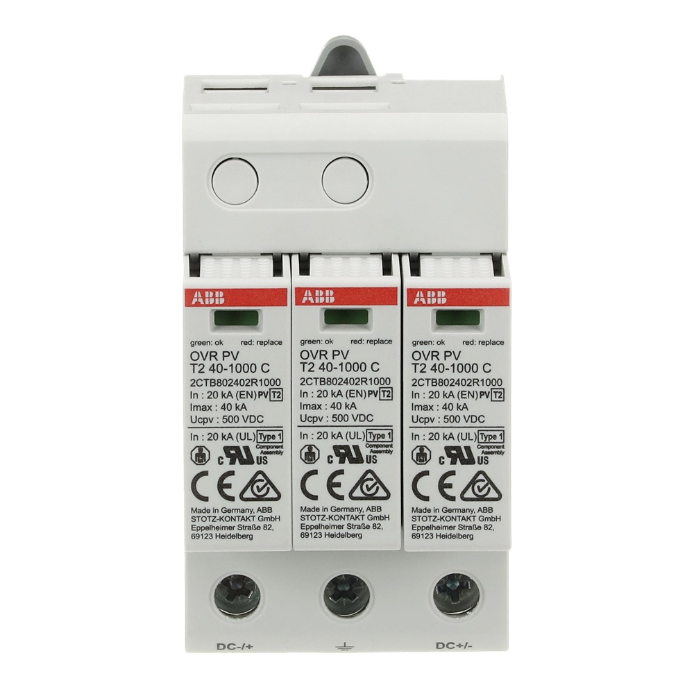 Dispositivo protezione sovratensioni tipo 2 40 kA 1000 V per impianti elettrici residenziali e industriali