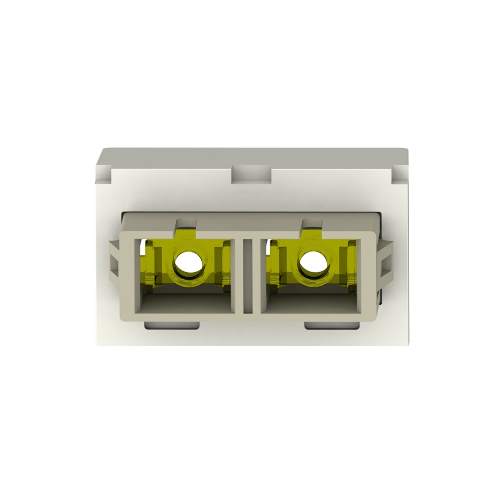 Mini-Com® Duplex elettrico SC avorio, modulo internazionale bianco