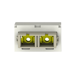 Mini-Com® Duplex elettrico SC avorio, modulo internazionale bianco