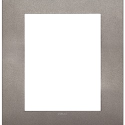 Placca Classic 8 moduli metallo titanio matt per installazioni elettriche