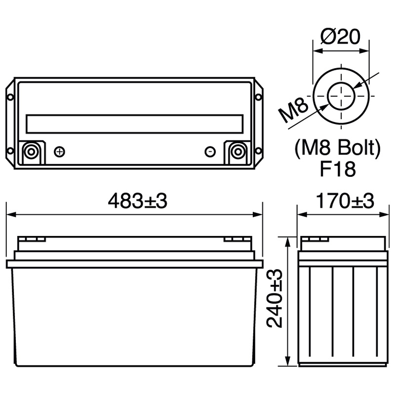 Batteria al piombo gel 12V 150Ah alta durata e resistenza per applicazioni elettriche