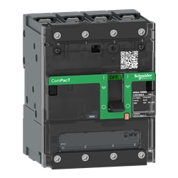 Sezionatore Compact NSXm 160A 4 poli con capicorda e connettori busbar per uso industriale e navale
