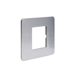 Placca elettrica MatixGO 2 moduli alluminio resistente installazioni versatili