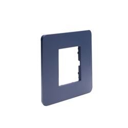 Placca MatixGO 2 moduli blu tecnopolimero per installazioni elettriche