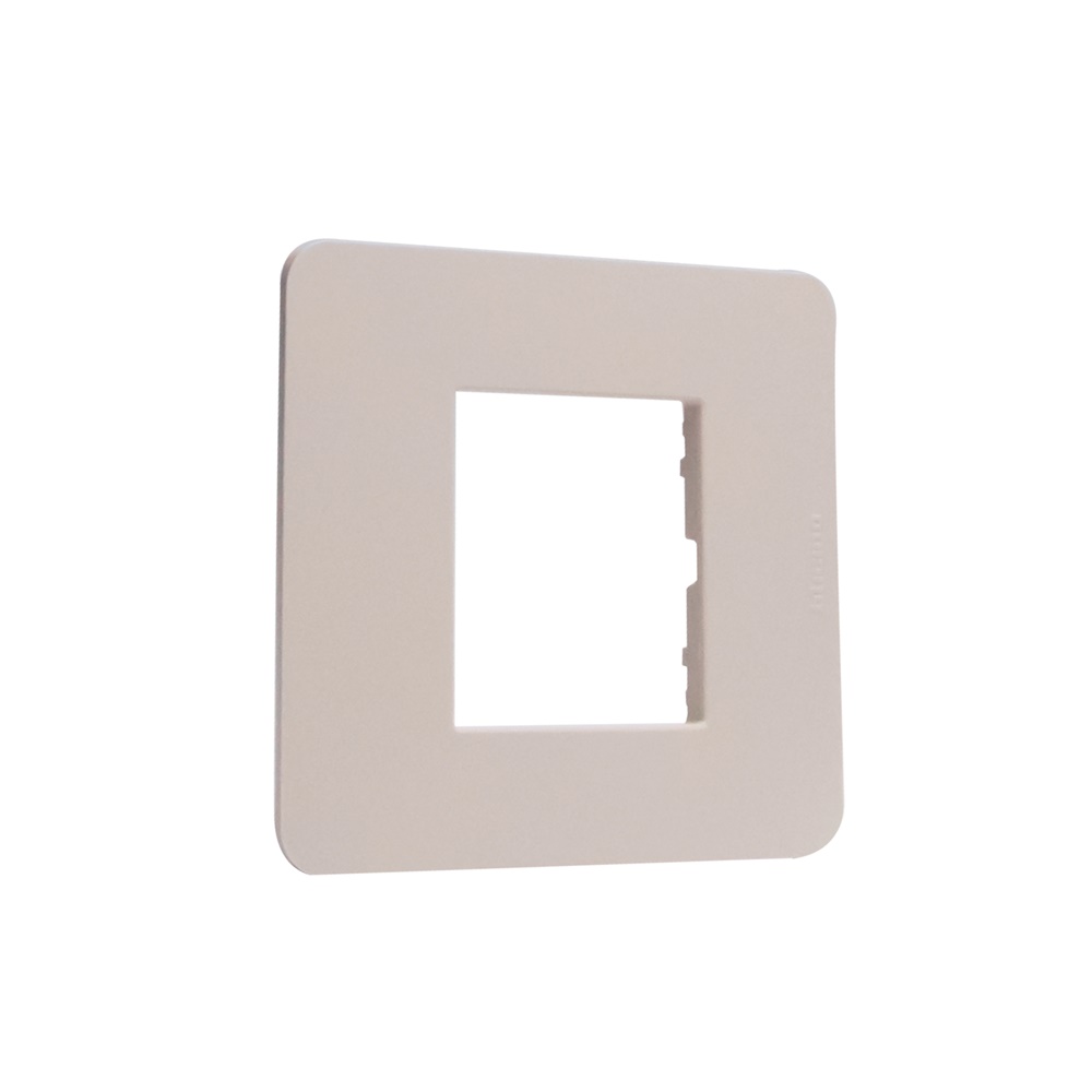 Placca MatixGO 2 moduli tecnopolimero Sand per installazioni elettriche
