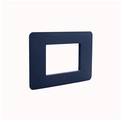 Placca MatixGO 3 moduli tecnopolimero blu per impianti elettrici interni