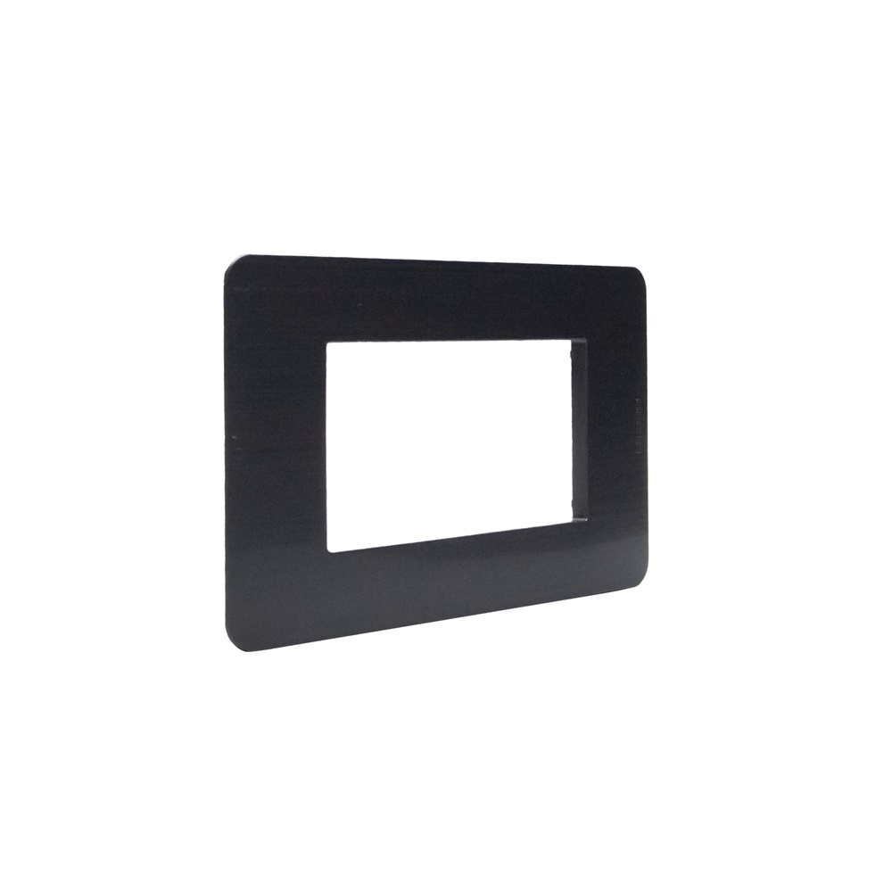Placca elettrica 4 posti MatixGO black nickel design moderno residenziale e commerciale