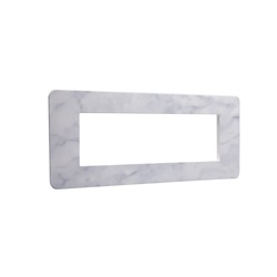 Placca elettrica MatixGO 7 moduli tecnopolimero finitura Carrara per impianti domestici e professionali