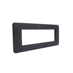 Placca MatixGO 7 moduli black nickel design elegante per installazioni elettriche moderne