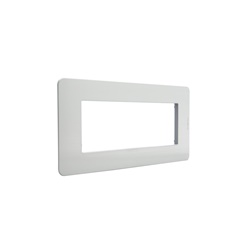 Placca MatixGO 7 moduli tecnopolimero Steel per installazioni elettriche
