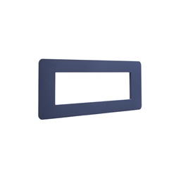 Placca MatixGO 7 moduli tecnopolimero colore blu per impianti elettrici