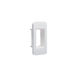 Placca 1 modulo MatixGO profilato bianco con supporto per installazioni elettriche