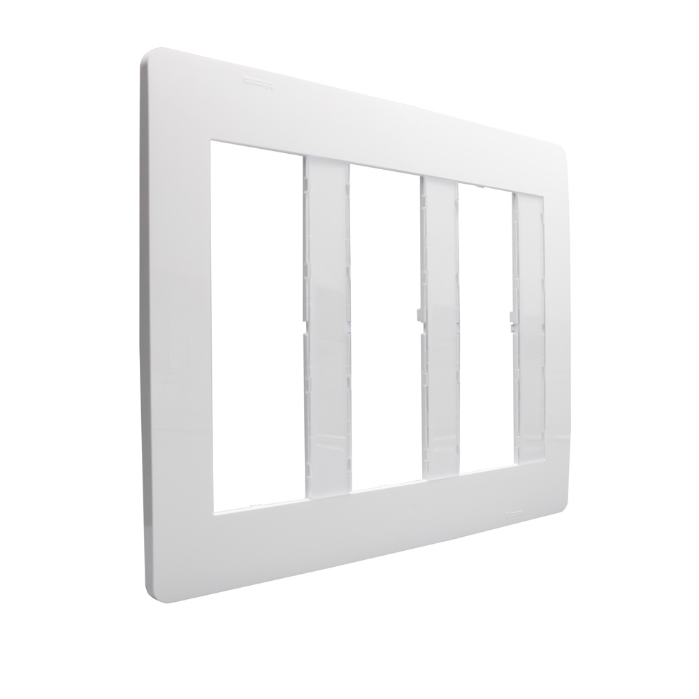 Placca modulare bianca 6+6+6 moduli per installazioni elettriche su scatole Multibox