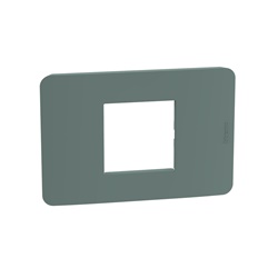 Placca MatixGO 2 moduli centrati Agave tecnopolimero per impianti elettrici