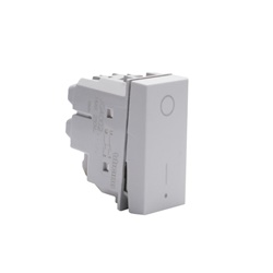 Interruttore 2 poli 16A 250V 1 modulo grigio per uso residenziale e commerciale
