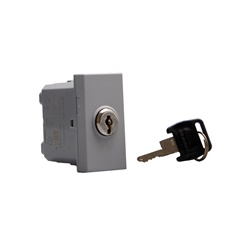 Deviatore 1P 10AX chiave estraibile grigio compatto per controllo circuiti elettrici