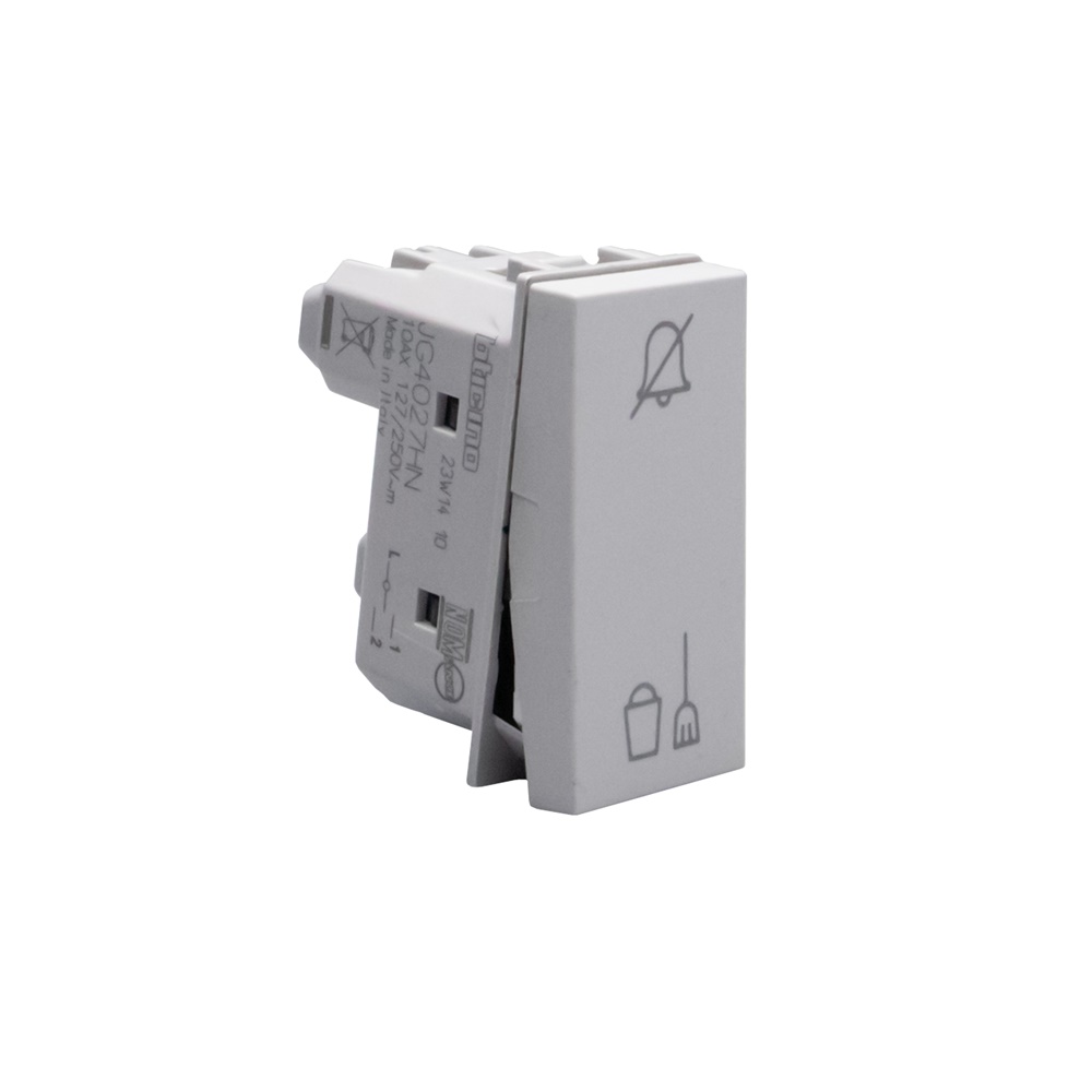 Commutatore 1P 10AX illuminato doppio tasto grigio per hotel