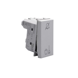 Commutatore 1P 10AX illuminato doppio tasto grigio per hotel