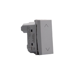 Commutatore elettrico 1P 10 AX 250 Vac tasto 1-0-2 grigio per impianti elettrici
