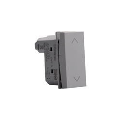 Pulsante doppio interbloccato 10A 250Vac 1 modulo grigio per controllo impianti elettrici