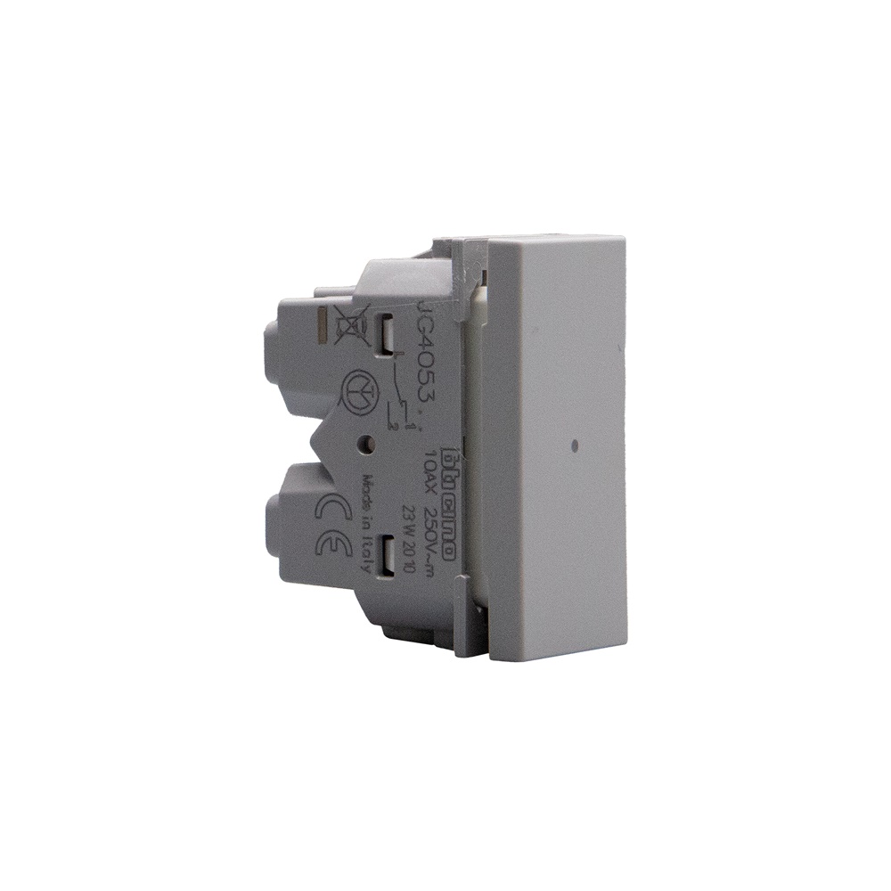Deviatore assiale unipolare 10AX 1 modulo grigio per impianti elettrici domestici e professionali