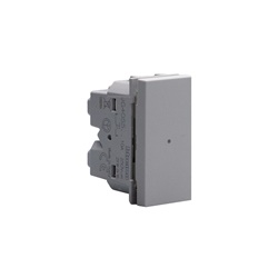 Pulsante elettrico 1P NO 10A assiale grigio per impianti civili e industriali