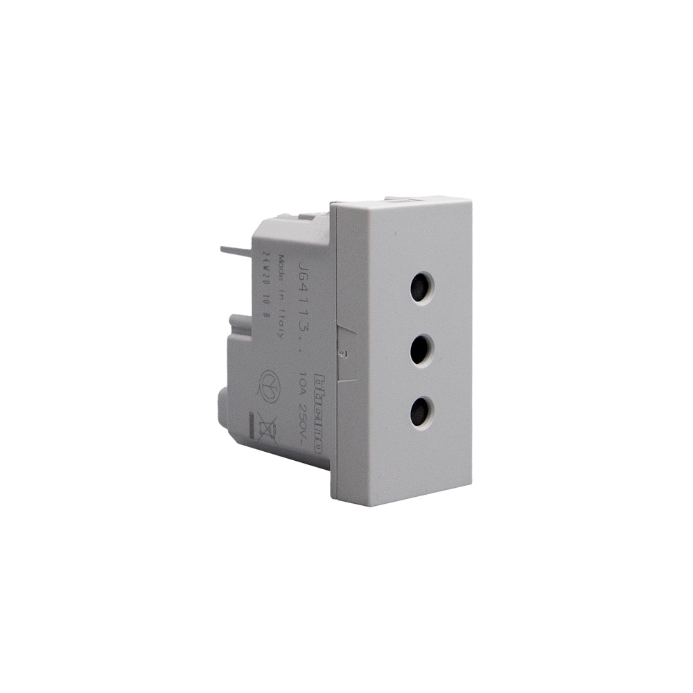 Presa elettrica italiana 2P+T 10A 250V grigio MatixGO per uso domestico e professionale