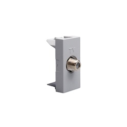 Presa SAT tipo F MatixGO 1 modulo 75 ohm grigio per impianti TV satellitari
