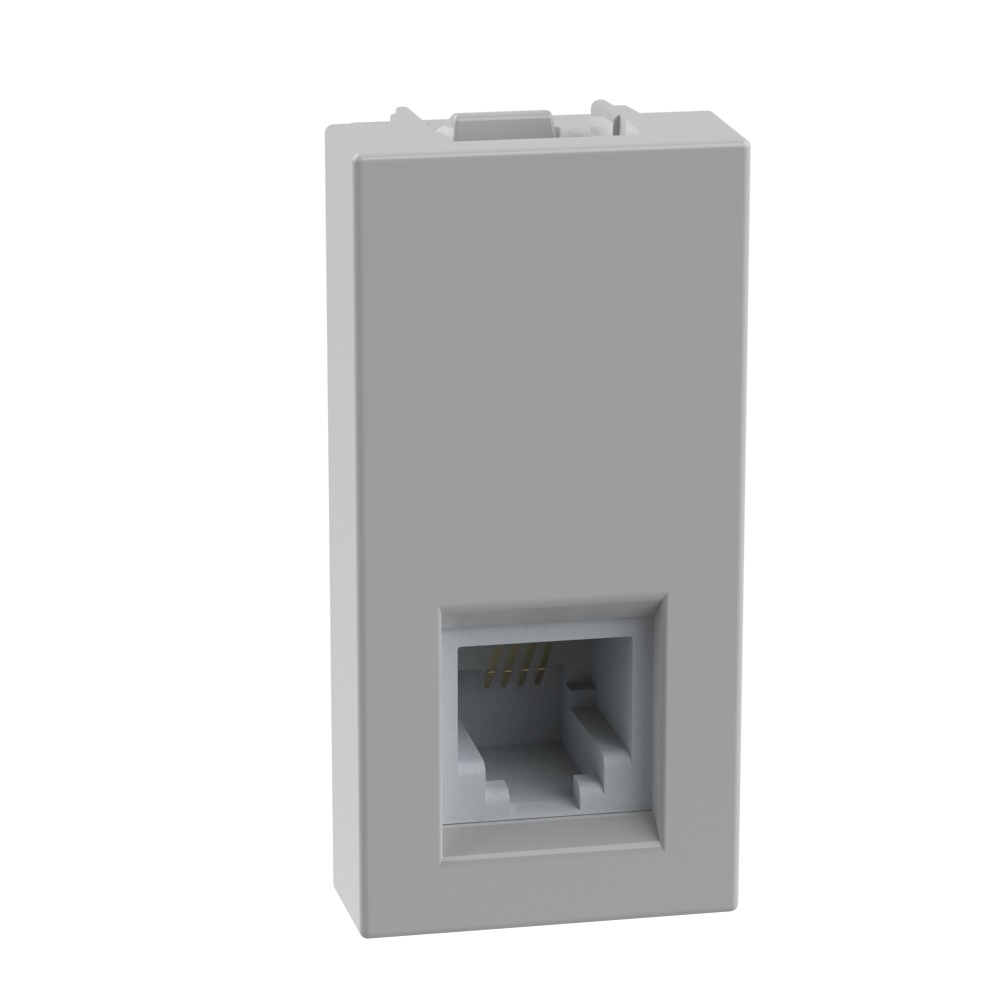 Modulo RJ11 K10 grigio 2 coppie per connessioni telefoniche e dati residenziali e commerciali