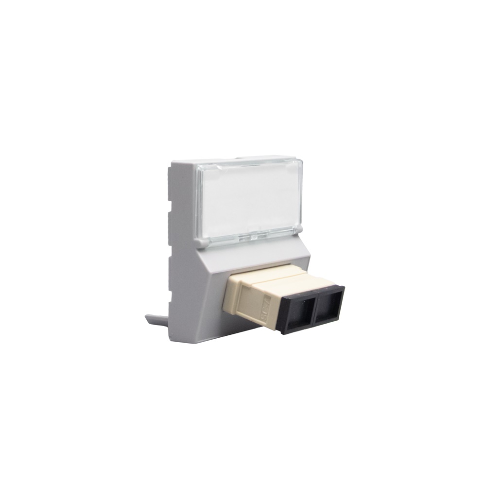 Connettore ottico SC duplex grigio per cavo fibra ottica postazione lavoro