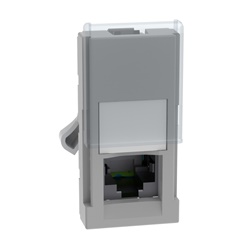 Connettore RJ45 UTP Cat5E grigio Toolless IDC 1 modulo rete dati