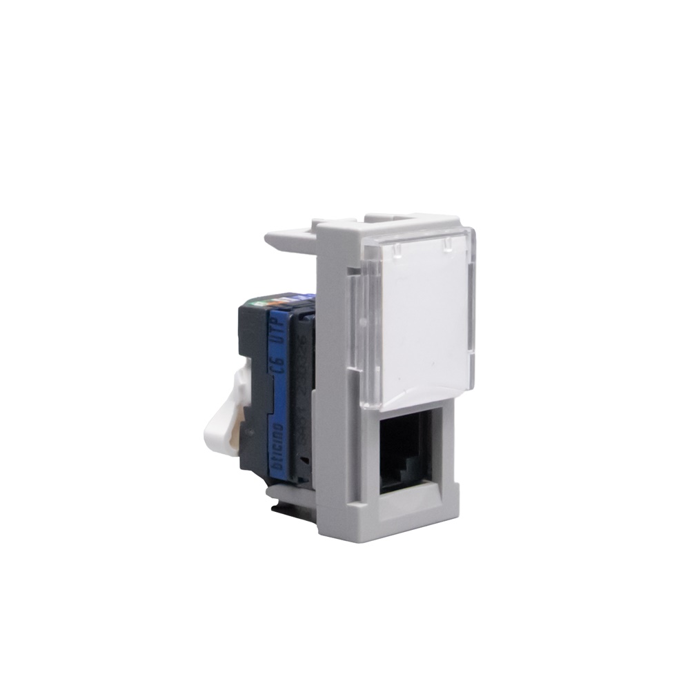 Presa RJ45 UTP Cat6 grigio connettore rete alta velocità installazione incasso