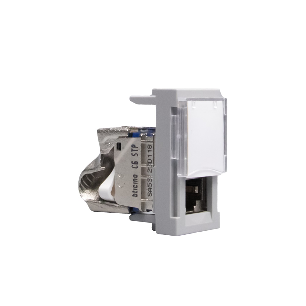 Connettore RJ45 STP Cat6 Toolless IDC 1 modulo grigio MatixGO per rete dati