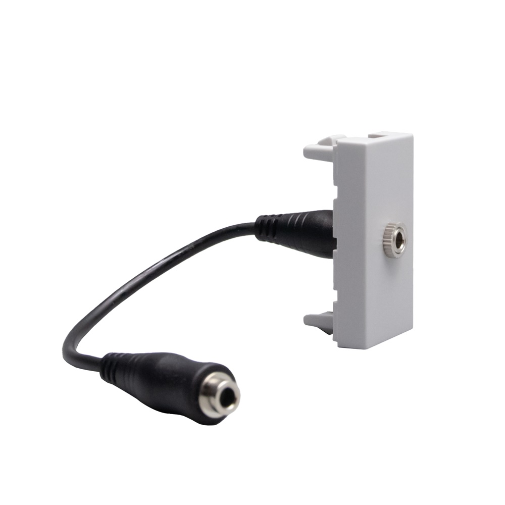 Connettore jack 3,5 mm grigio MatixGO 1 modulo per collegamenti audio