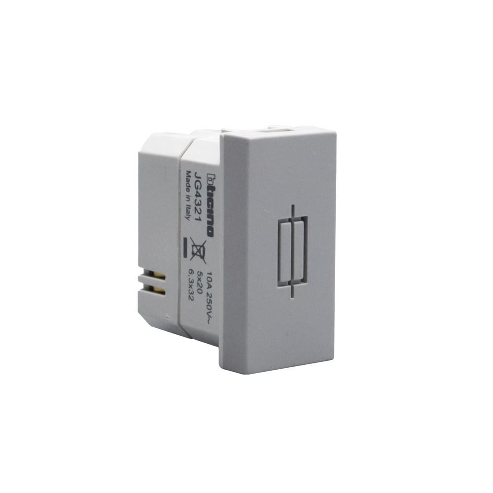 Portafusibile 13A grigio compatto per fusibili 5x20 e 6,3x32 uso domestico e industriale